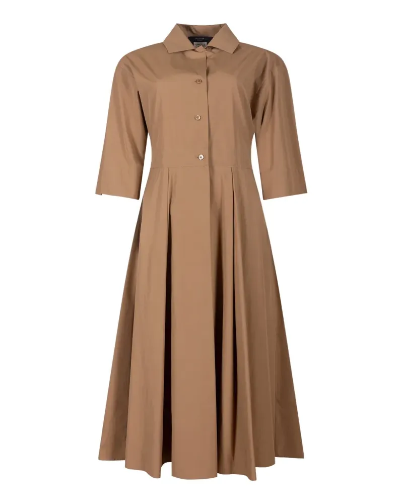 Max Mara midi cotton-poplin shirt dress - Nude Nude