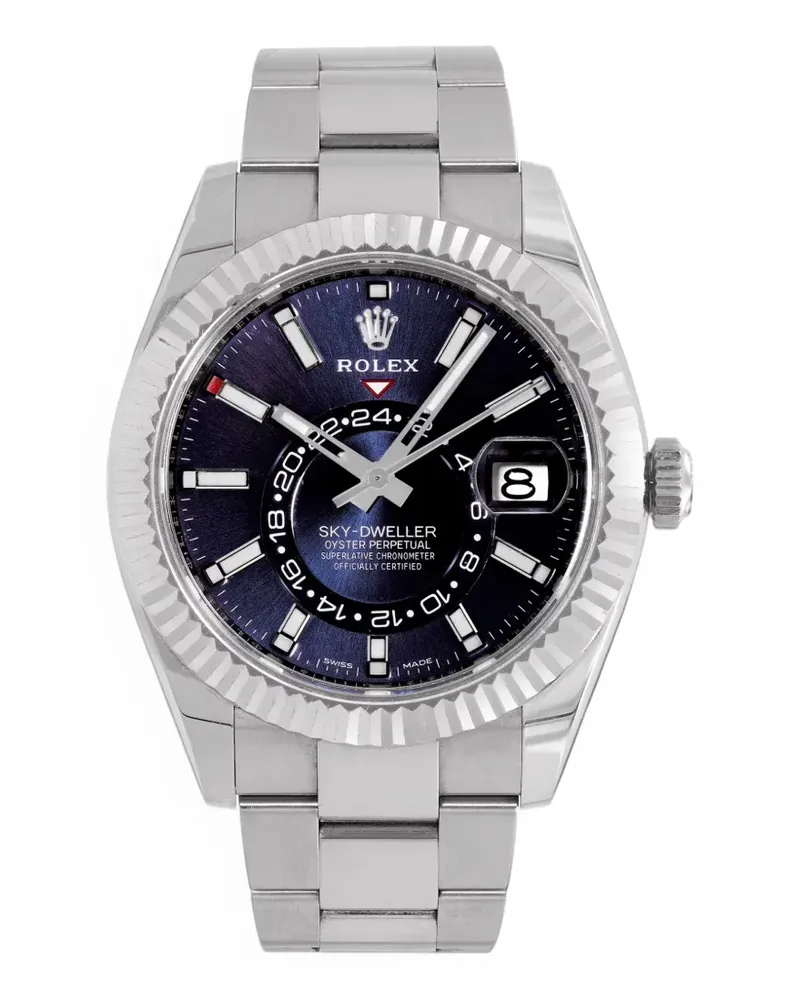 Rolex Sky-Dweller fluted bezel 42mm watch - Blau Blau