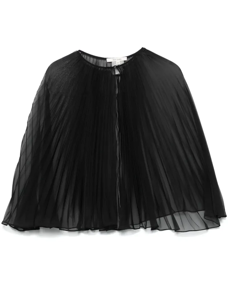 Nensi Dojaka Georgette-Cape mit Falten - Schwarz Schwarz