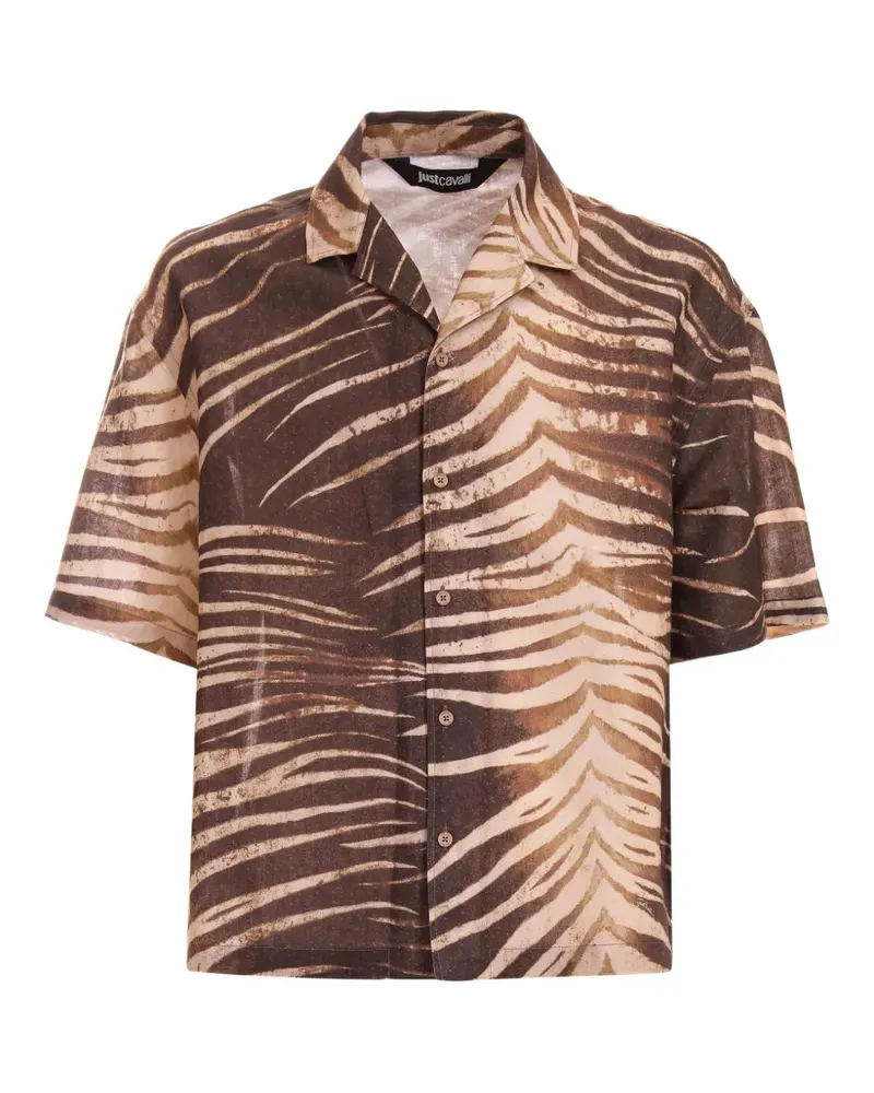 Just Cavalli Hemd mit Tiger-Print - Braun Braun