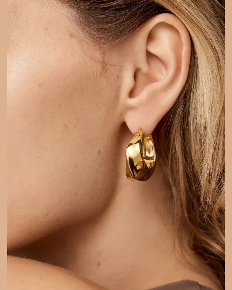 Monica Vinader Mittelgroße Nomade Creolen - Gold Gold