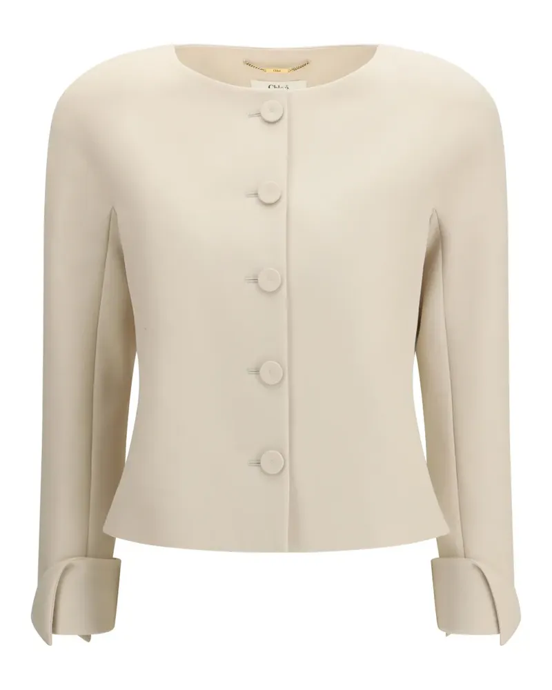 Chloé collarless fitted jacket - Nude Nude