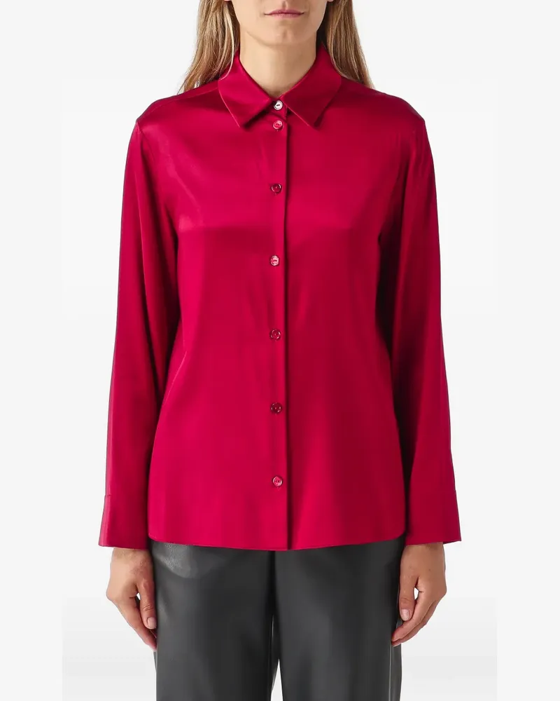 Max Mara satin-finish button-up shirt - Rot Rot