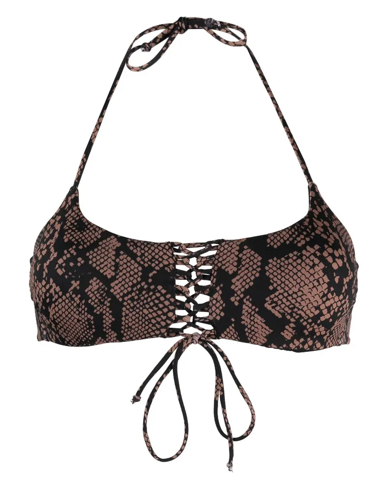 FISICO-Cristina Ferrari Bikini mit Logo-Print Braun