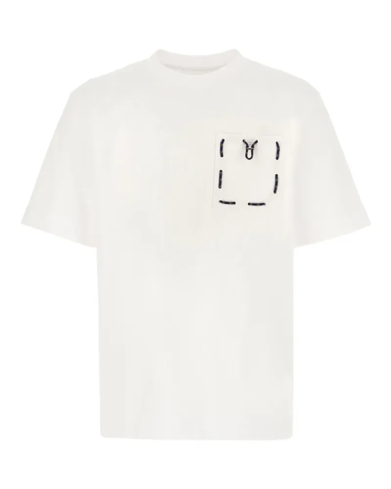 Fendi T-Shirt mit Tasche - Weiß Weiß