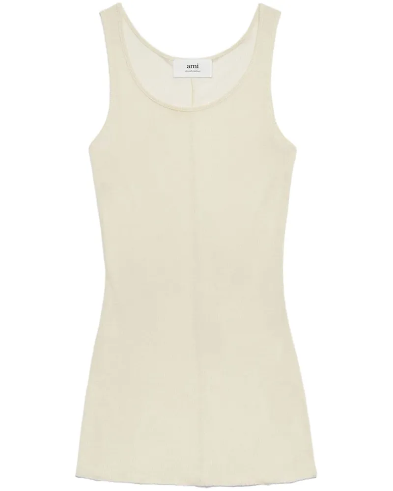 AMI Paris Top mit U-Ausschnitt - Nude Nude