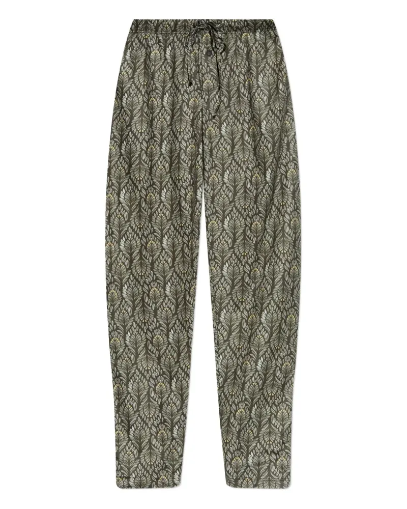 Hanro Gemusterte Hose mit Kordelzug - Braun Braun