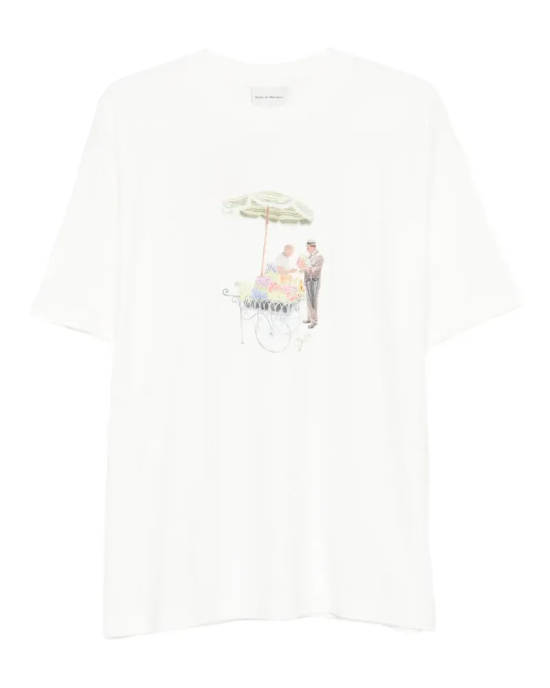 Drôle de Monsieur Fleuriste T-Shirt - Weiß Weiß