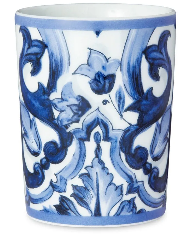 Dolce & Gabbana Blu Mediterraneo Weinglas aus Porzellan - Weiß Weiß