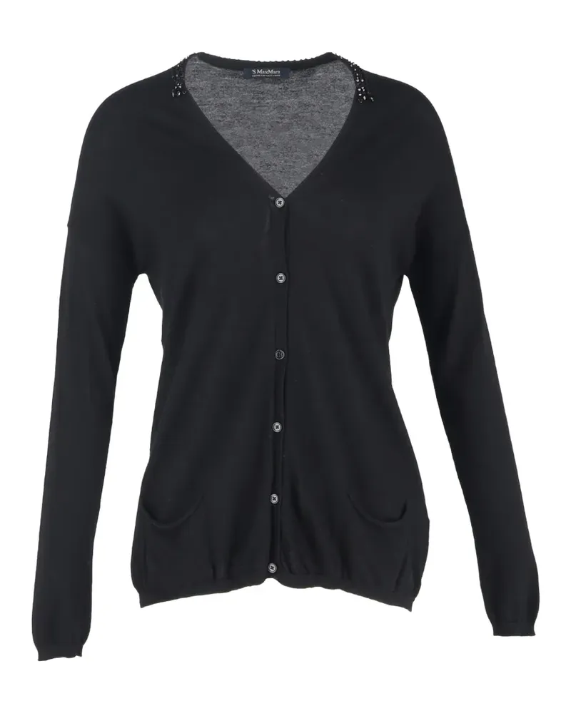 Max Mara Cardigan mit verzierten Knöpfen - Schwarz Schwarz