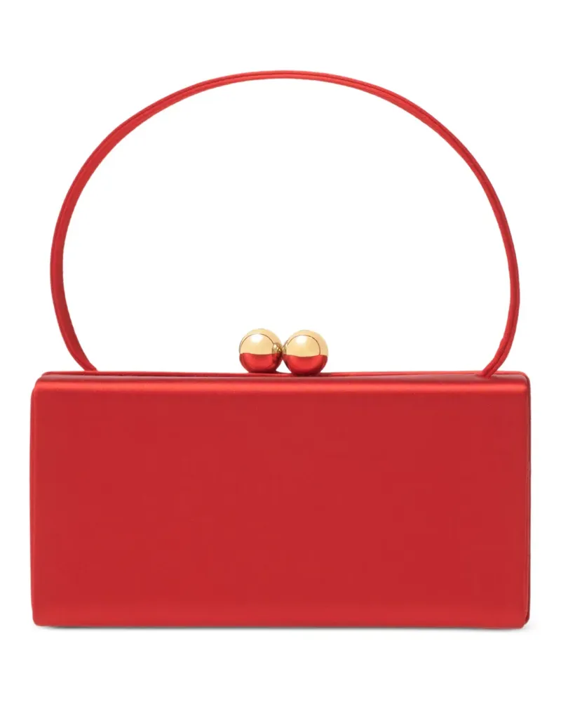 Carolina Herrera New York Mini Mimi Clutch aus Satin - Rot Rot