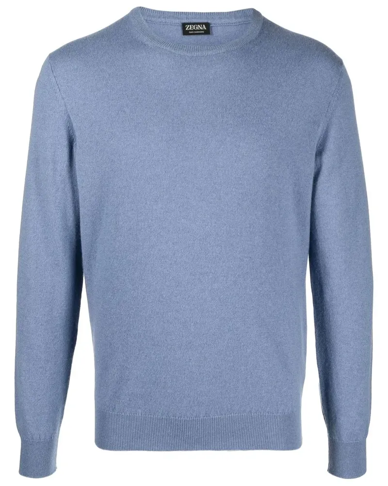 Ermenegildo Zegna Pullover aus geripptem Strick - Blau Blau