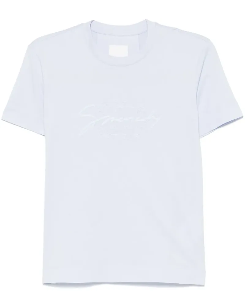 Givenchy Schmales T-Shirt aus Baumwolle mit -Medaillon - Blau Blau