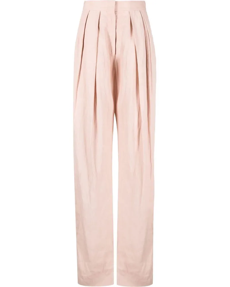 Stella McCartney Taillenhose mit Bundfalten Rosa