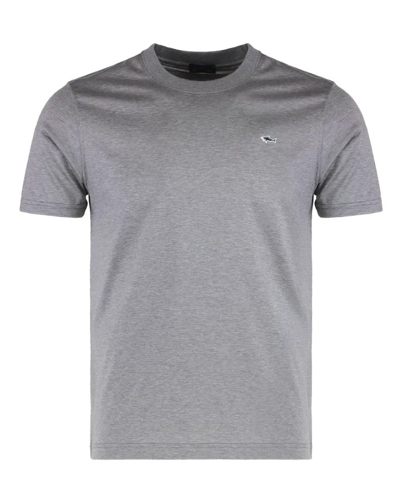 Paul & Shark T-Shirt mit Logo-Stickerei - Grau Grau