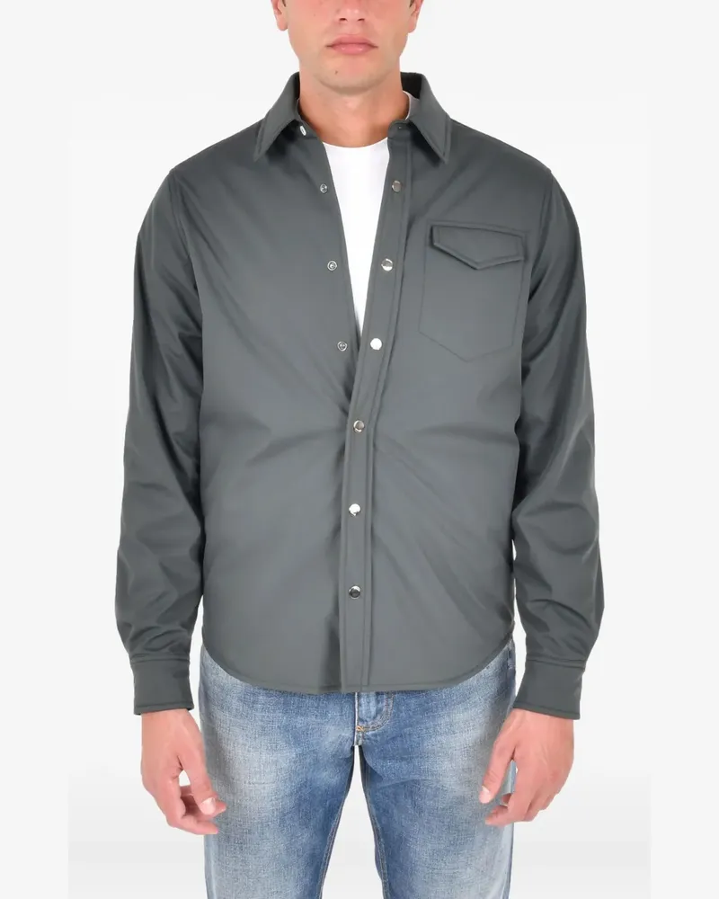 Drumohr  Hemdjacke mit Vordertasche - Grau Grau