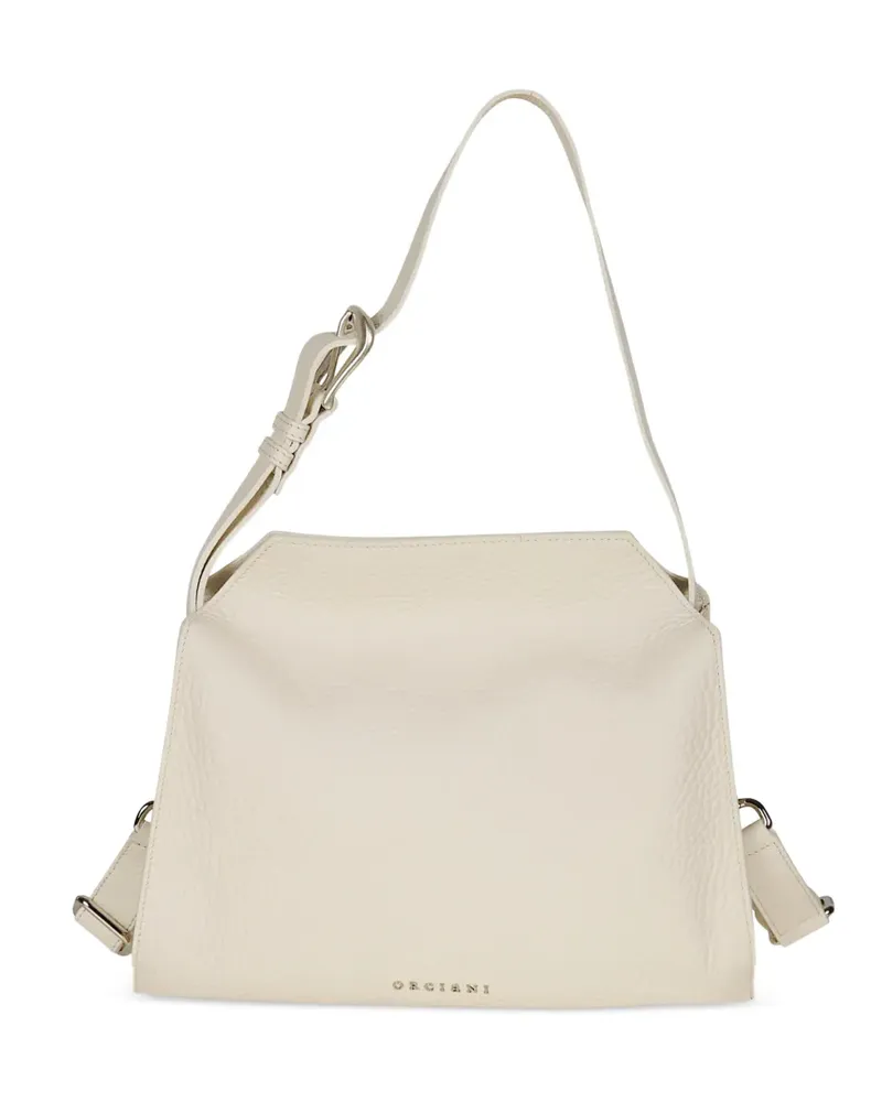 Orciani pebbled leather shoulder bag - Nude Nude