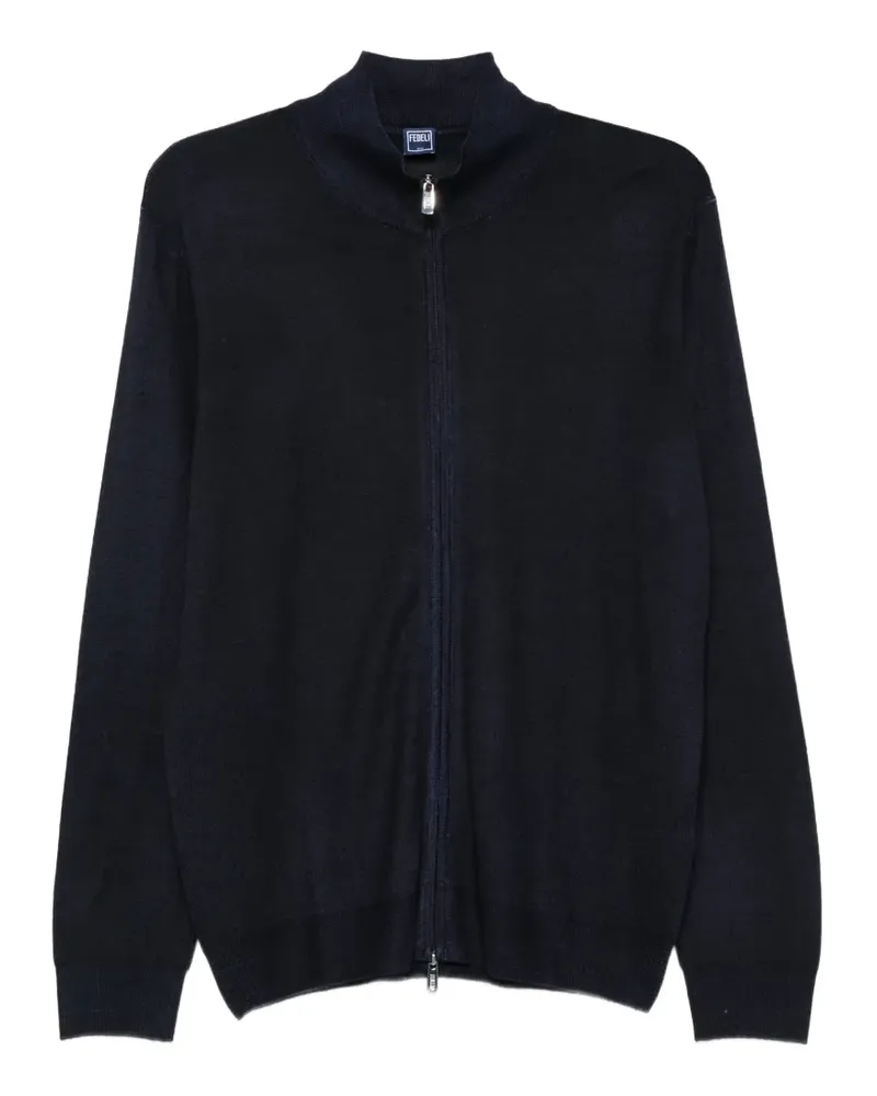 Fedeli Cardigan mit Reißverschluss - Blau Blau