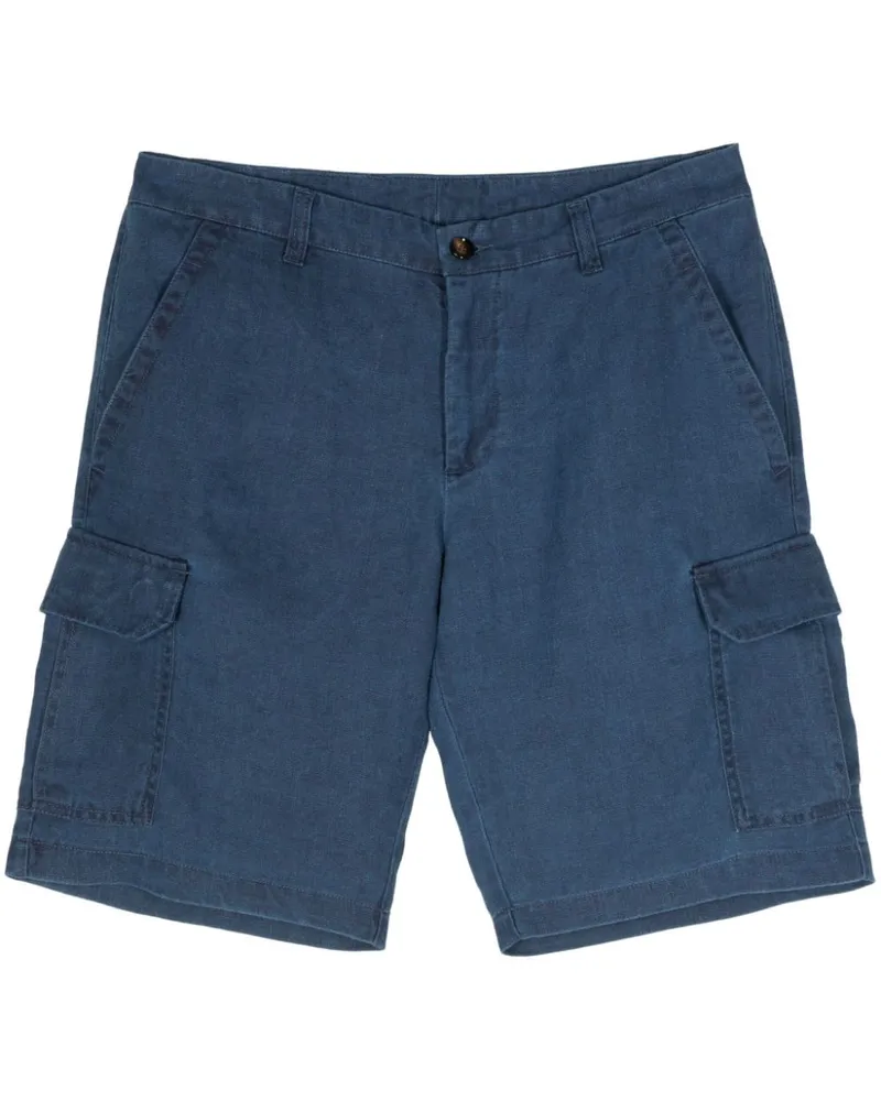 MOORER Aron Leinenshorts - Blau Blau