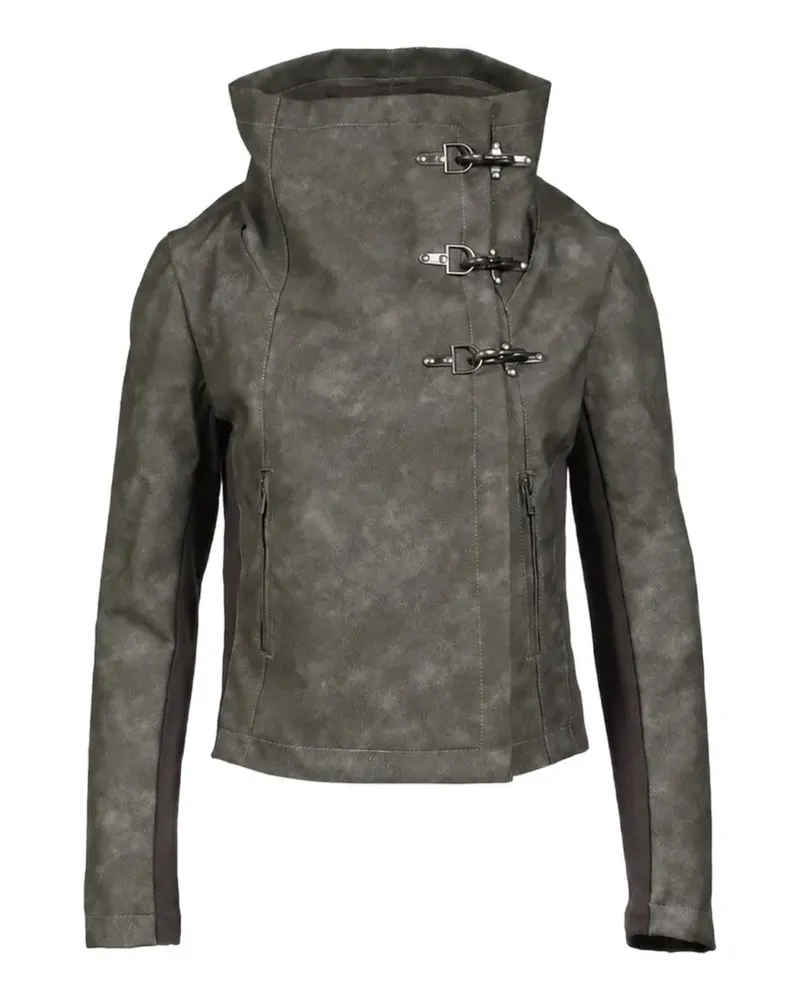Jaded London Cera Clasp Jacke mit Stehkragen - Grau Grau