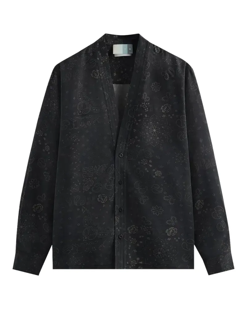 KITH cupro sullivan gi cardigan - Schwarz Schwarz