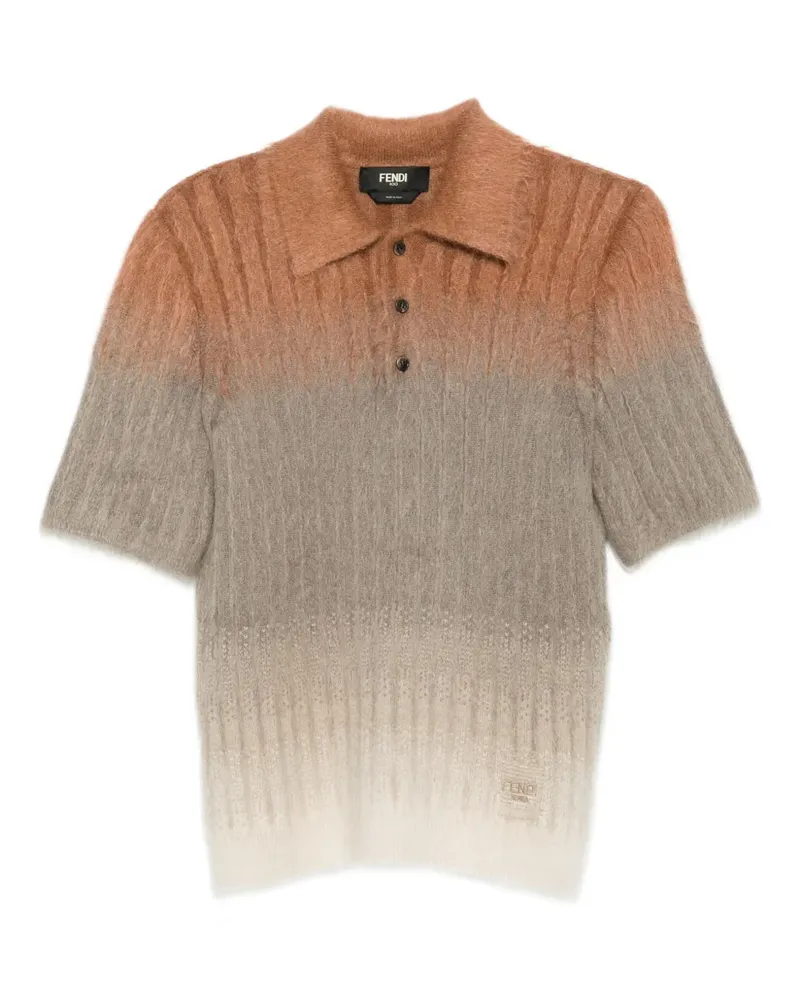 Fendi Poloshirt mit Farbverlauf - Grau Grau