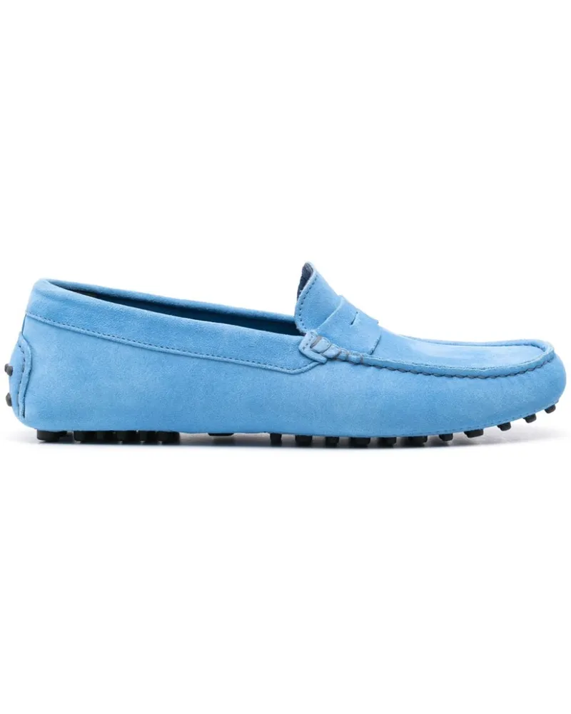 Scarosso Michael Penny-Loafer aus Wildleder - Blau Blau