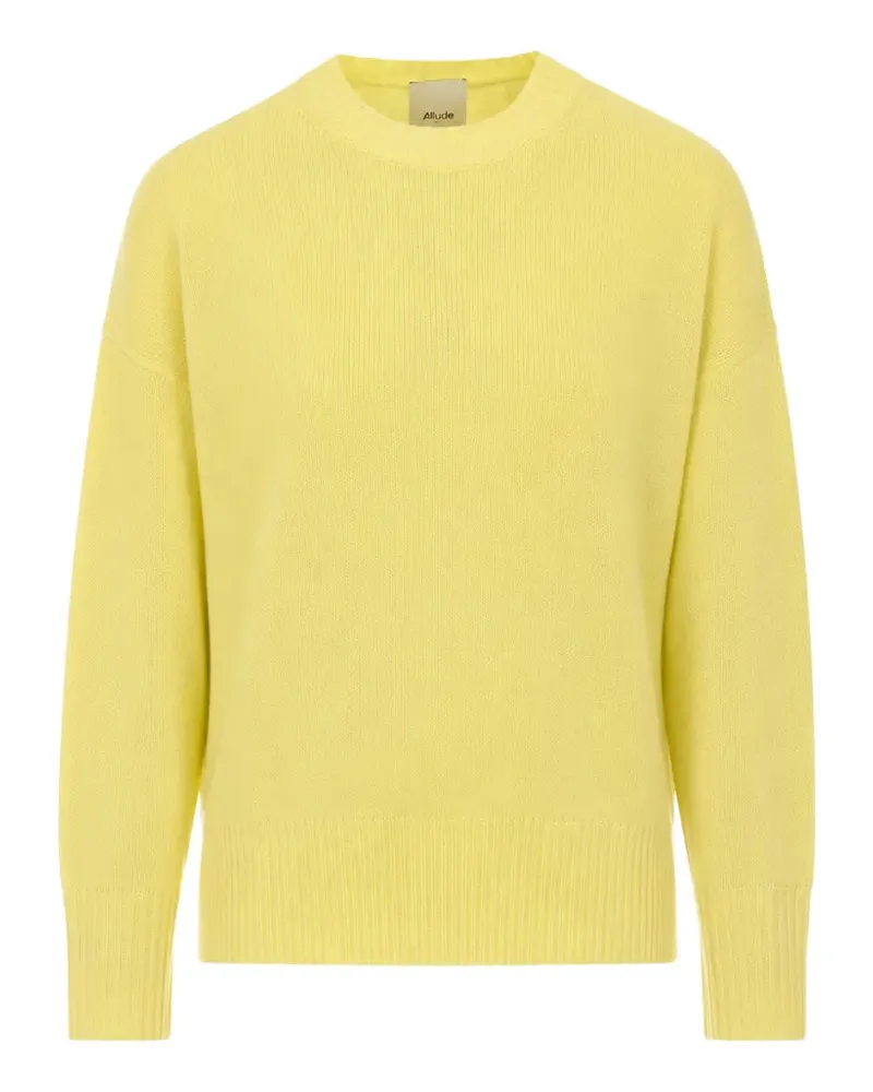 ALLUDE Pullover mit rundem Ausschnitt - Gelb Gelb