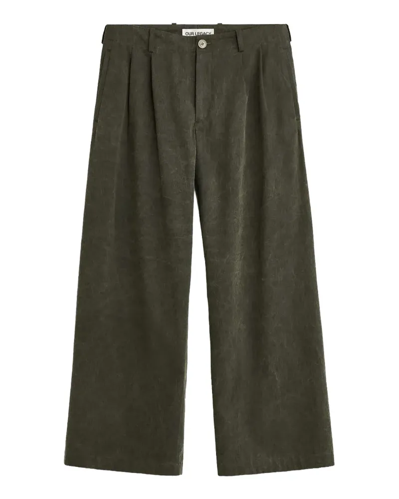 Our Legacy chino pleated trousers - Grün Grün