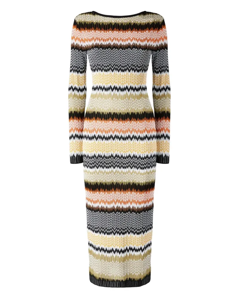 Missoni Gestreiftes Midikleid - Gelb Gelb