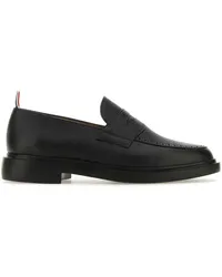 Thom Browne Penny-Loafer aus gekörntem Leder Schwarz