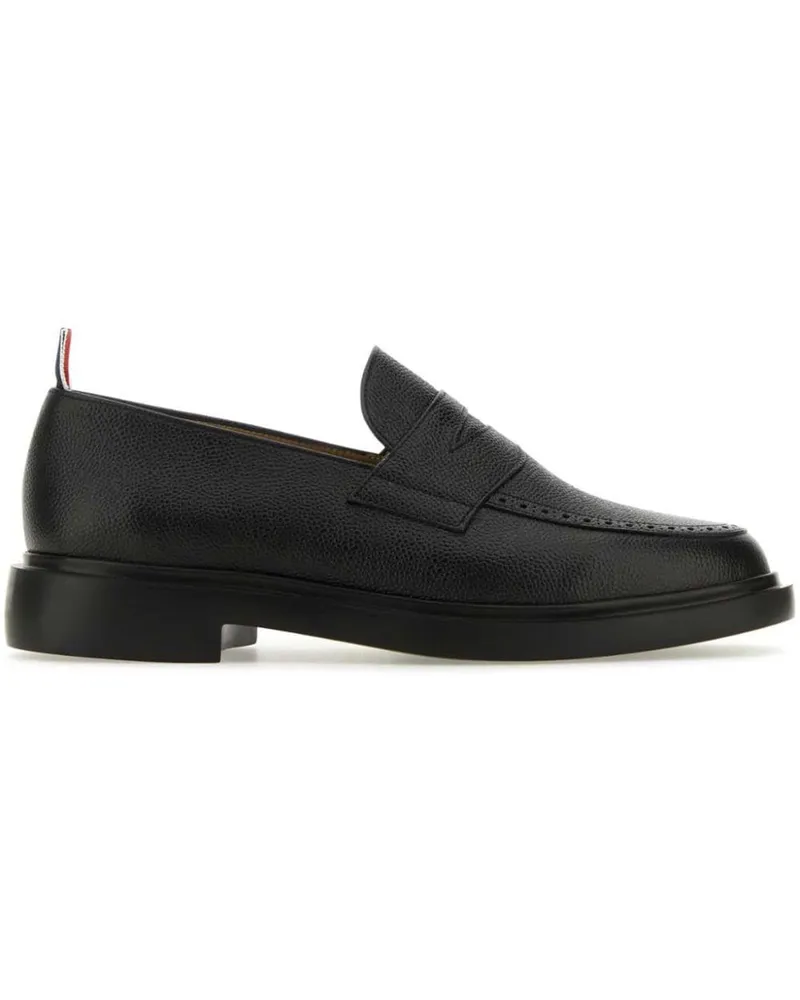 Thom Browne Penny-Loafer aus gekörntem Leder - Schwarz Schwarz