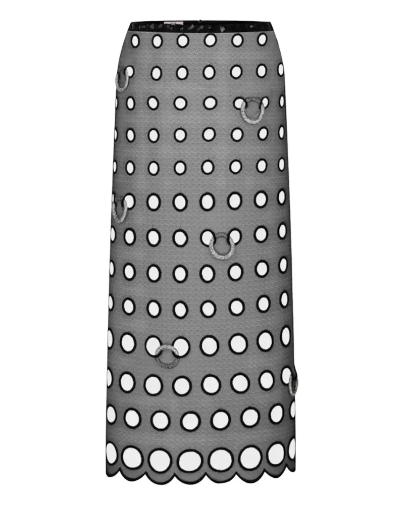 Nuè cut-out embellished straight skirt - Grau Grau