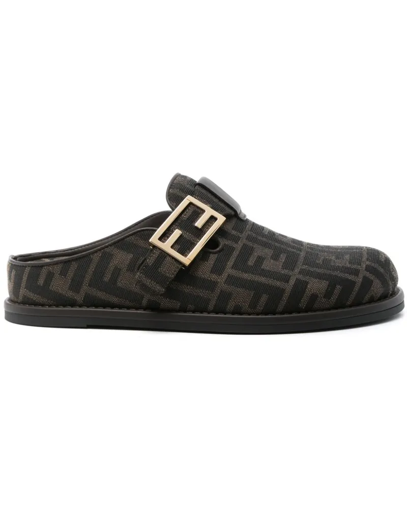 Fendi Feel Mules mit FF-Motiv - Braun Braun