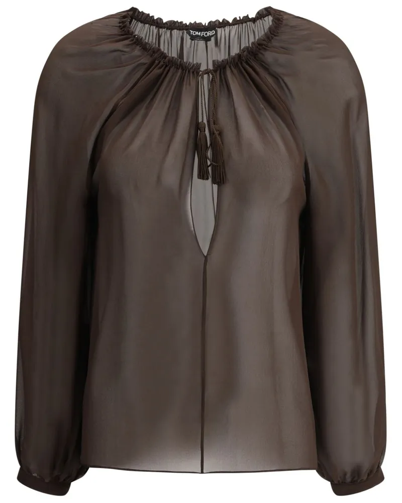 Tom Ford Bluse aus Seide - Braun Braun