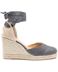 Castañer Carina Espadrilles mit Glitter 90mm Grau