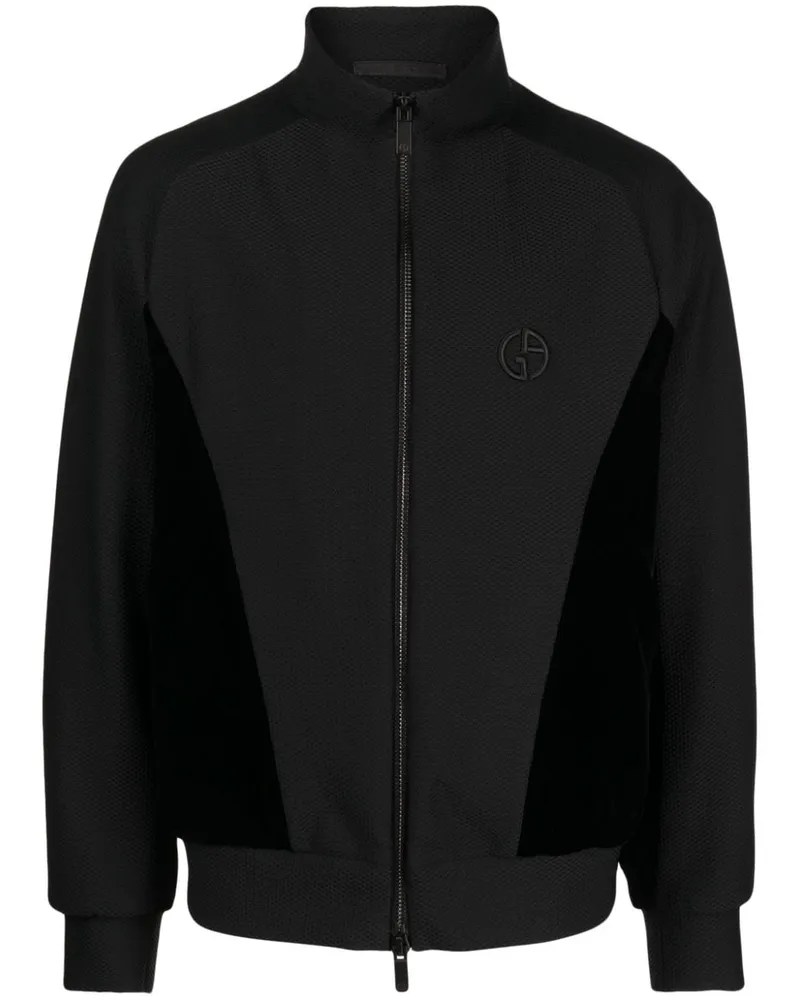 Giorgio Armani Jacke mit Logo-Stickerei - Schwarz Schwarz
