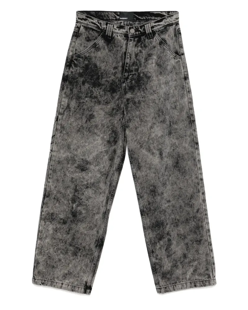 PACCBET RASSVET Stone-Wash-Jeans - Schwarz Schwarz
