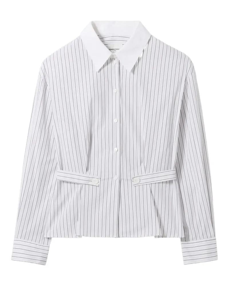 Claudie Pierlot Hemd mit Nadelstreifen - Weiß Weiß