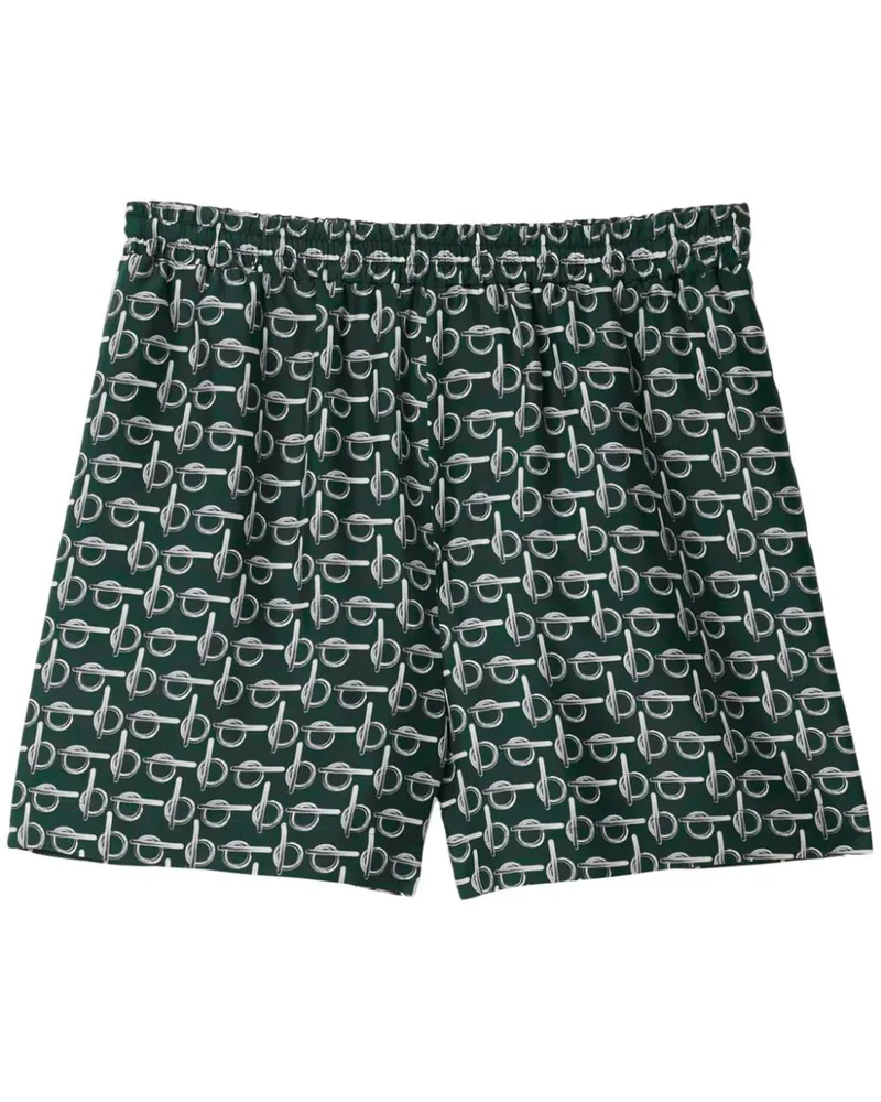 Burberry Seide mit B-Print - Grün Grün