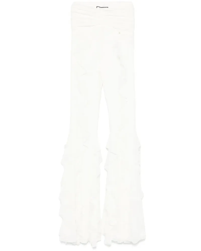 NISSA Mesh-Hose mit Rüschen - Weiß Weiß
