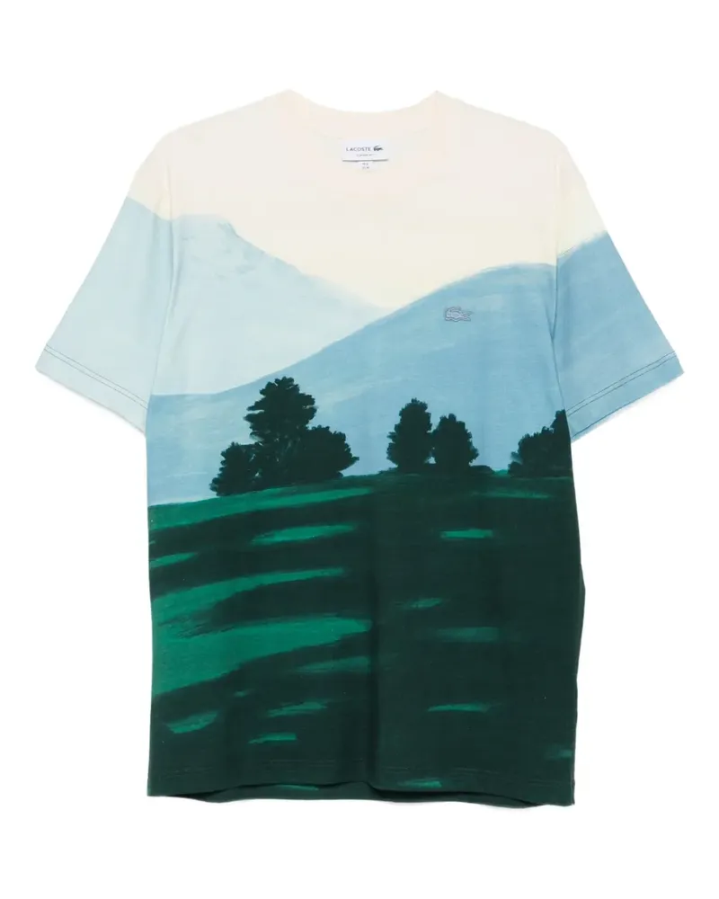 Lacoste landscape graphic T-shirt - Grün Grün