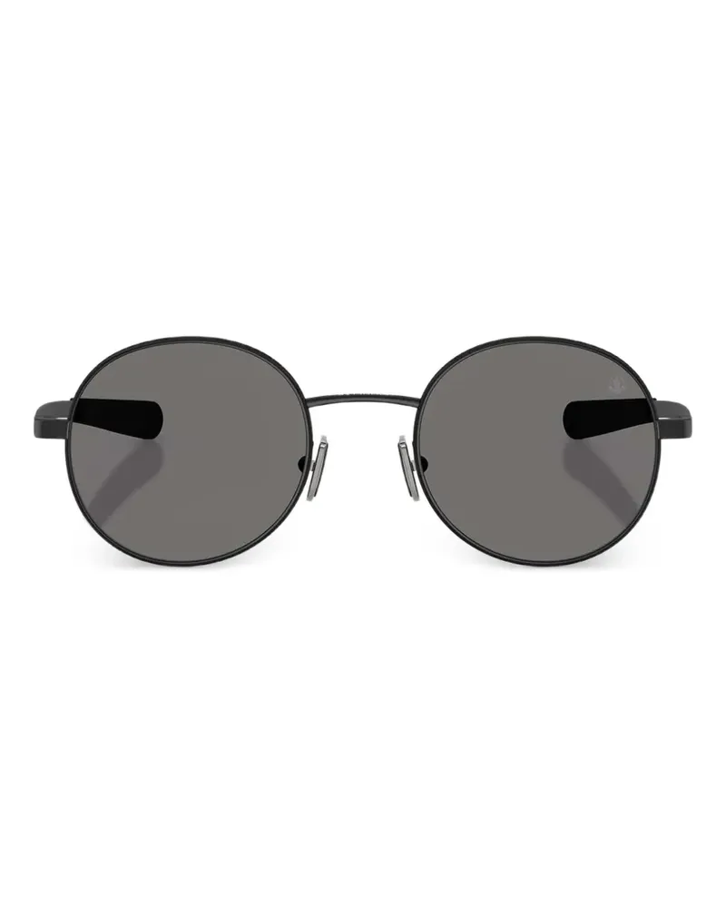 Moncler Centro Sonnenbrille mit rundem Gestell - Schwarz Schwarz