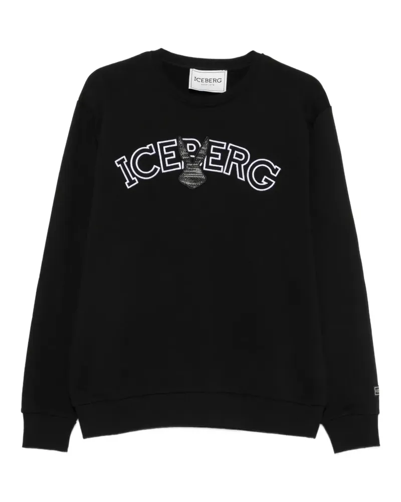 Iceberg Sweatshirt mit Logo-Stickerei - Schwarz Schwarz