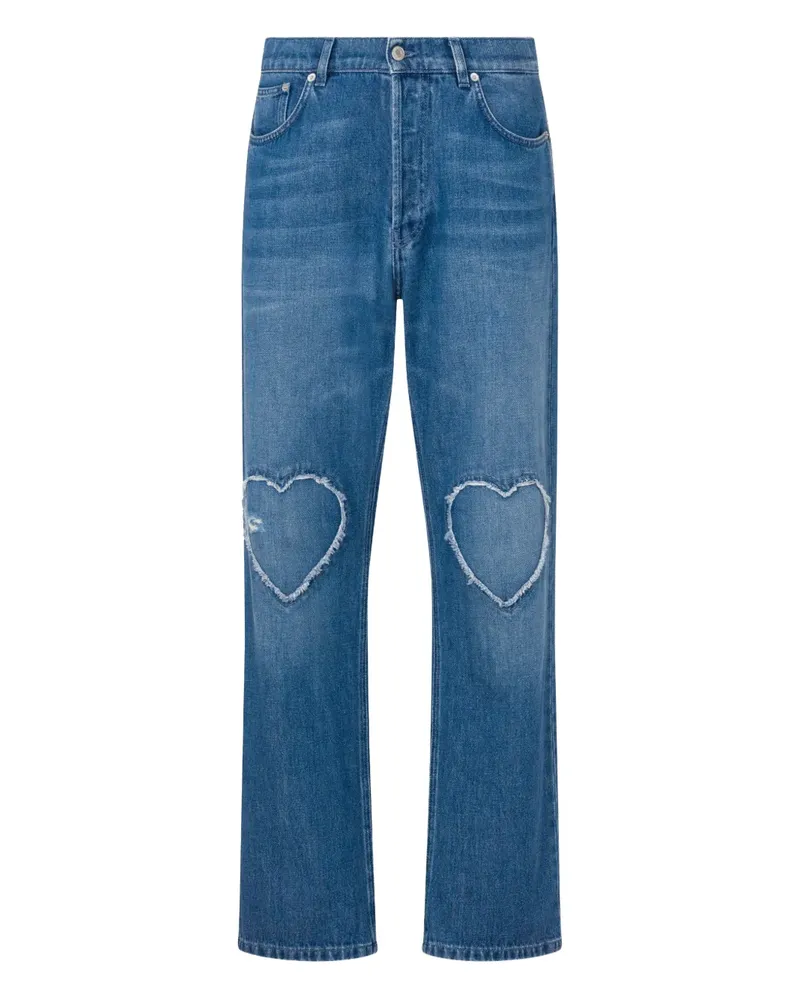 Moschino Jeans mit Herz-Cut-Out - Blau Blau