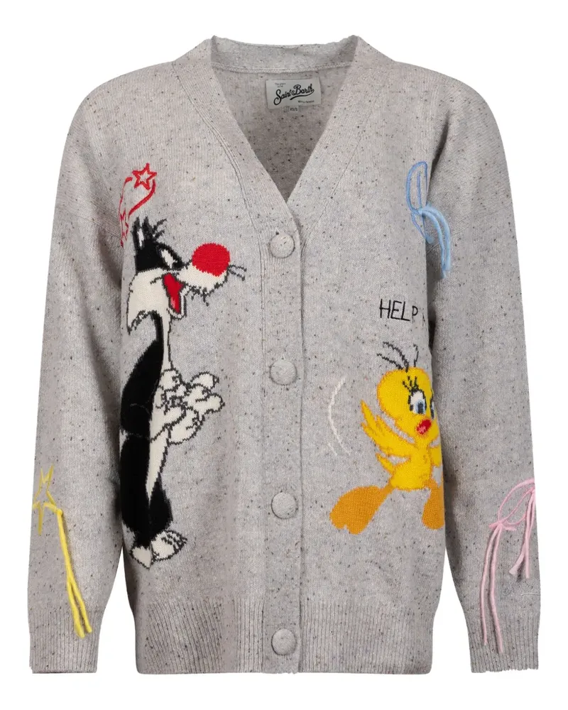 MC2 Saint Barth cartoon-embroidery cardigan - Grau Grau