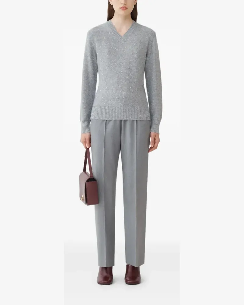 Fabiana Filippi Verzierter Pullover mit V-Ausschnitt - Rot Rot