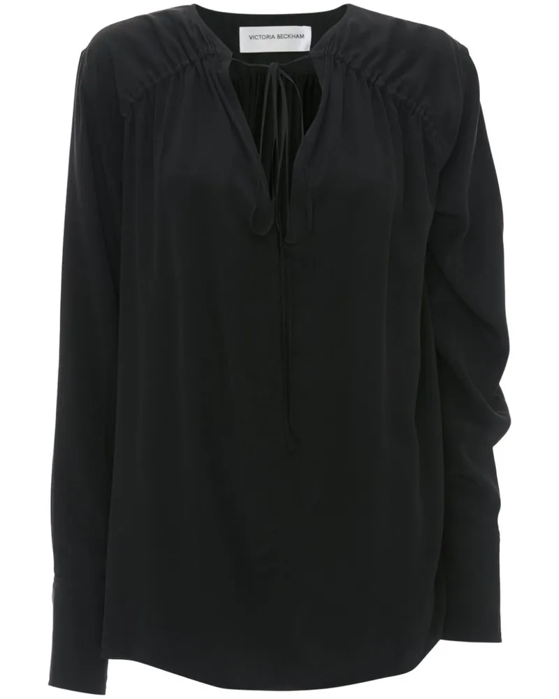 Victoria Beckham Bluse mit Raffungen - Schwarz Schwarz