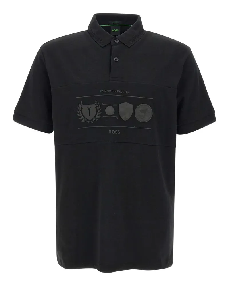 HUGO BOSS Percy Heritage Poloshirt - Schwarz Schwarz