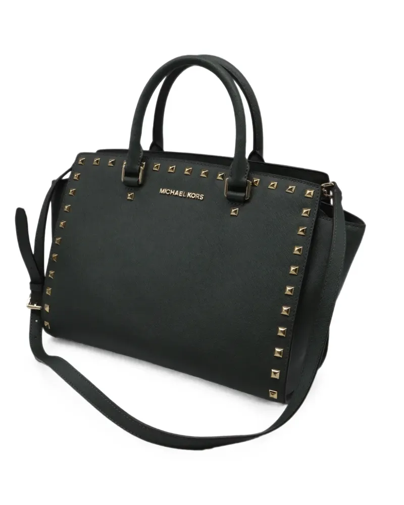 Michael Kors Selma studded satchel bag - Grün Grün